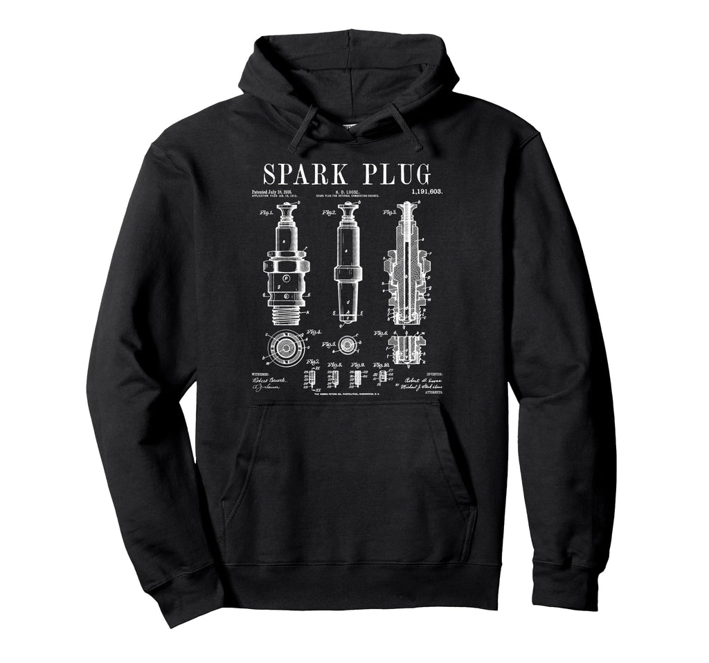Spark Plug Car Motorcycle Engine Hoodie - Trendy Graphic for Adults - T-Shirt, Sweatshirt, Hoodie