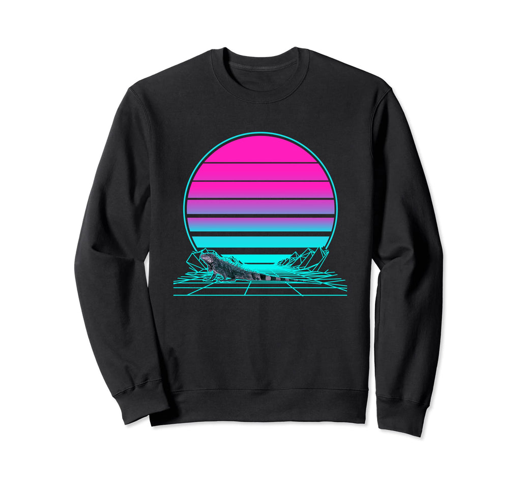 Sunset Iguana Sweatshirt - Fun Novelty Design Unisex - T-Shirt, Sweatshirt, Hoodie