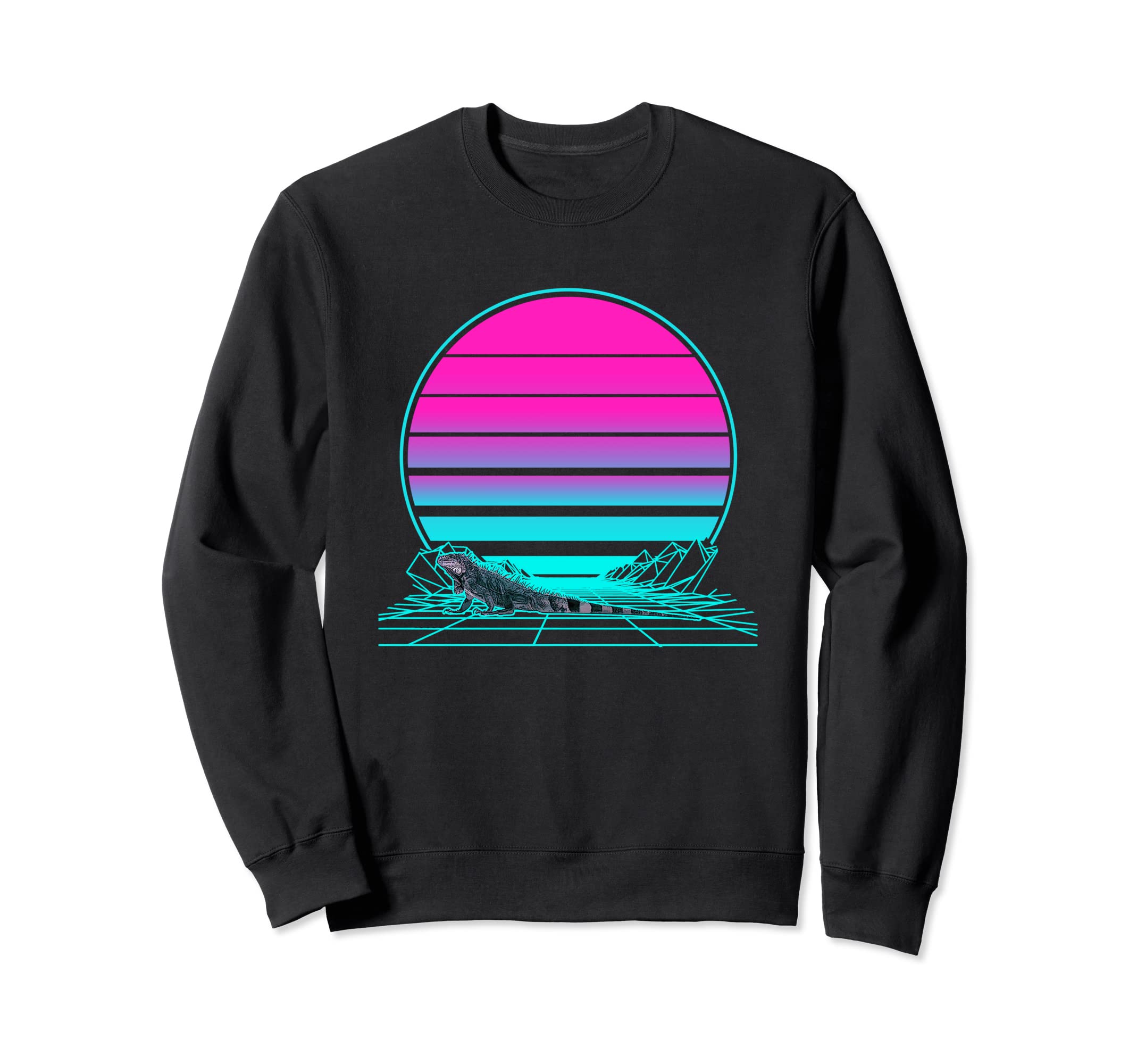 Sunset Iguana Sweatshirt - Fun Novelty Design Unisex - T-Shirt, Sweatshirt, Hoodie