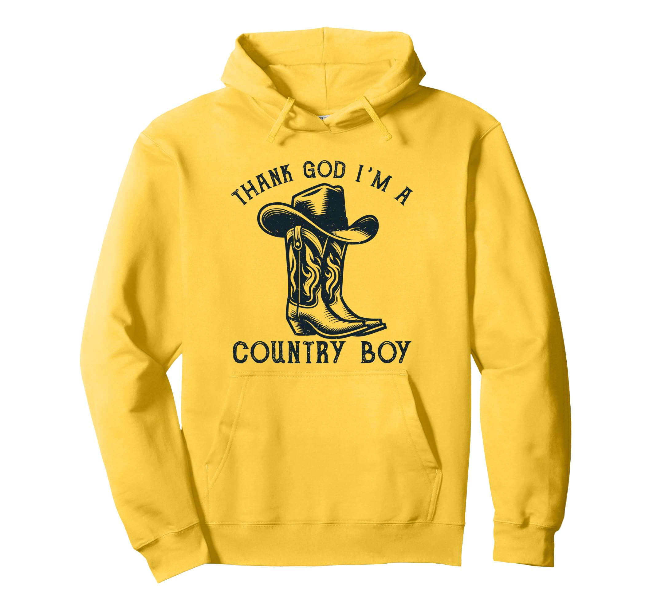 Thank God Im Country Music Cowboy Western Hoodie - Graphic Print for Adults - T-Shirt, Sweatshirt, Hoodie