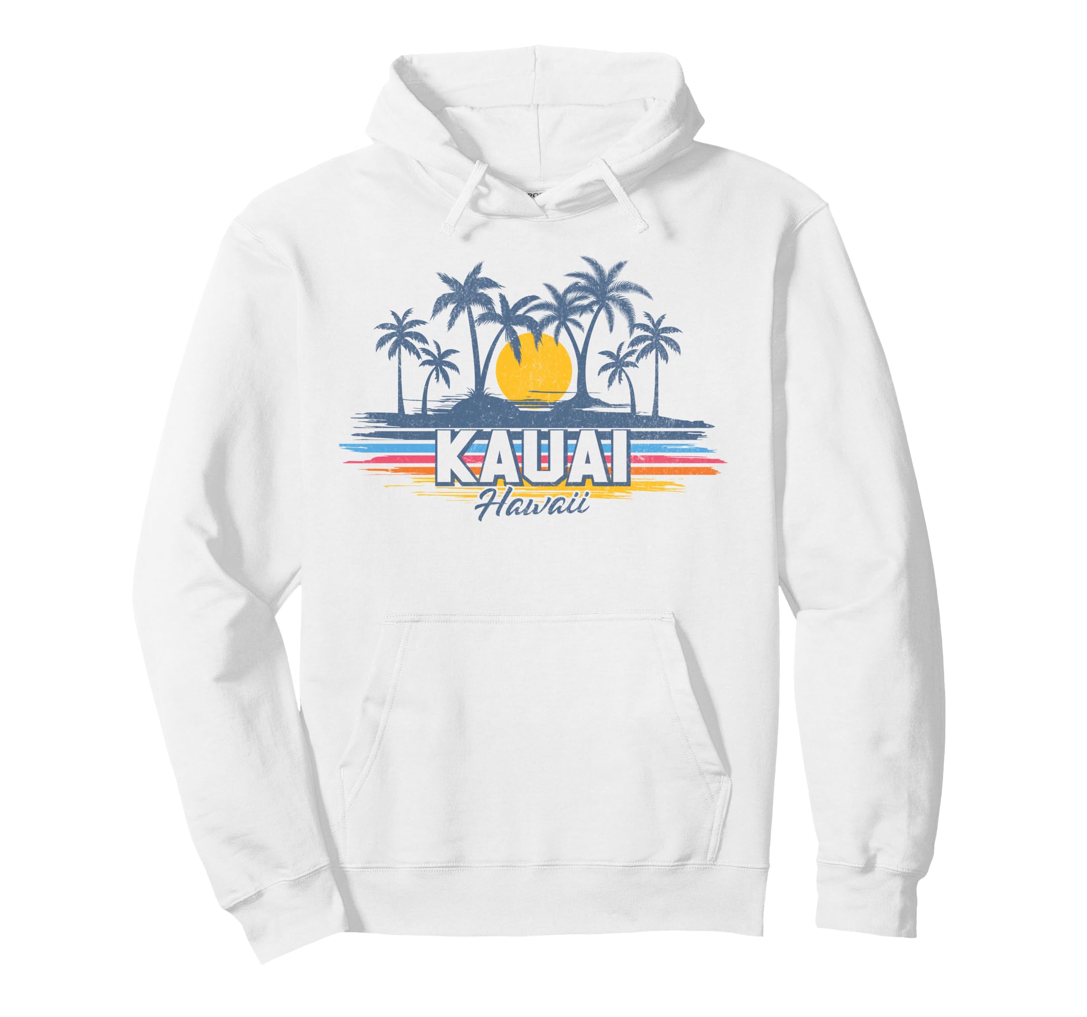 Kauai Hawaii Beach Sunset Hawaiian Palm Hoodie - Unique Graphic Unisex - T-Shirt, Sweatshirt, Hoodie
