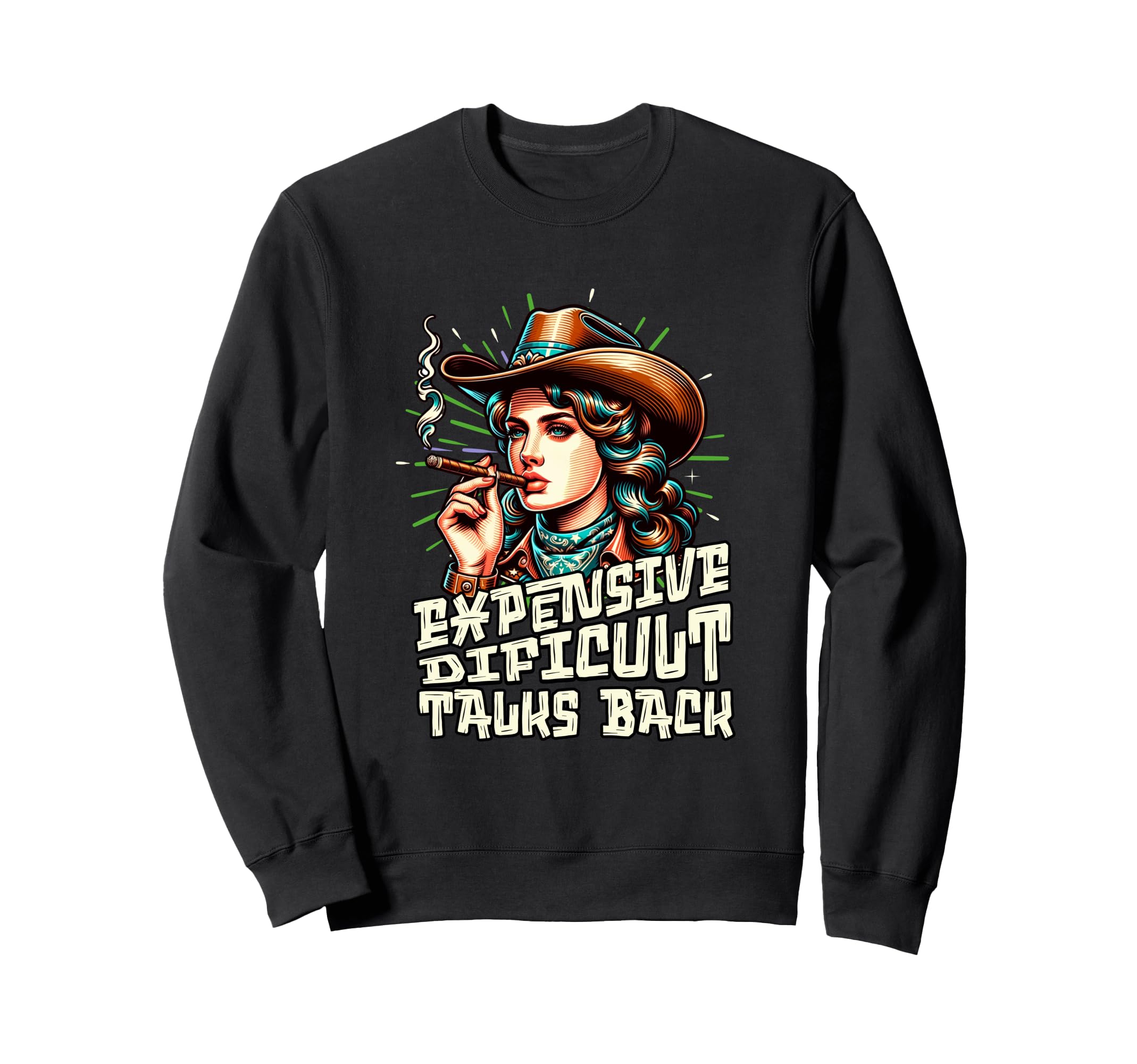 Expensive Difficult Talks Back Sweatshirt - Aesthetic Graphic for Adults - T-Shirt, Sweatshirt, Hoodie