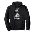 Meditation Zebra Yoga Pose Relaxing Hoodie - Graphic Print for Adults - T-Shirt, Sweatshirt, Hoodie