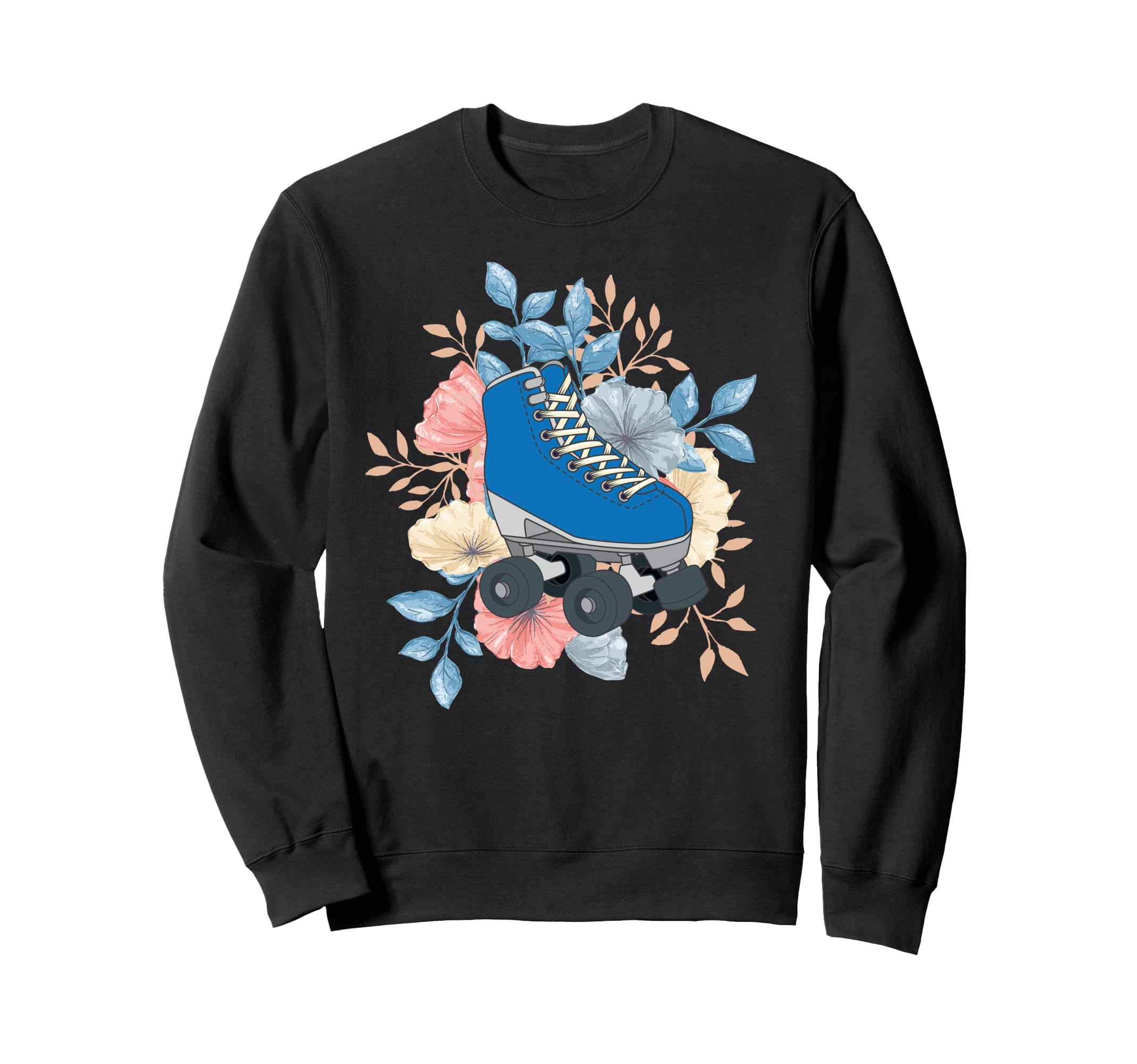 Roller Skating Skate Flower Sweatshirt - Fun Novelty Design for Adults - T-Shirt, Sweatshirt, Hoodie