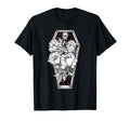 Floral Spooky Halloween Grave And Roses T-Shirt - Graphic Print for Adults - T-Shirt, Sweatshirt, Hoodie