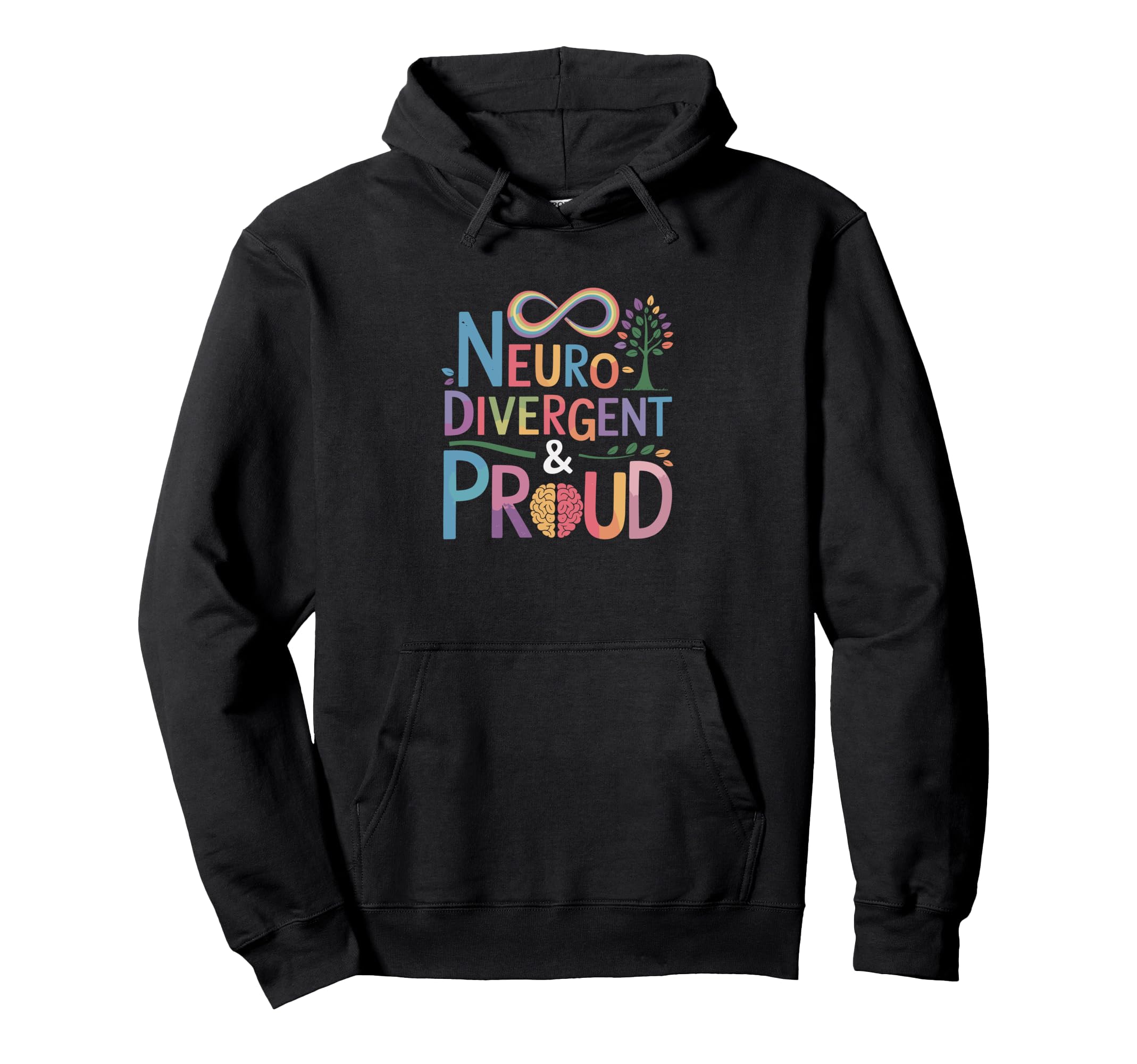Neurodivergent Proud Autism Inclusion Hoodie - Minimalist Print for Adults - T-Shirt, Sweatshirt, Hoodie