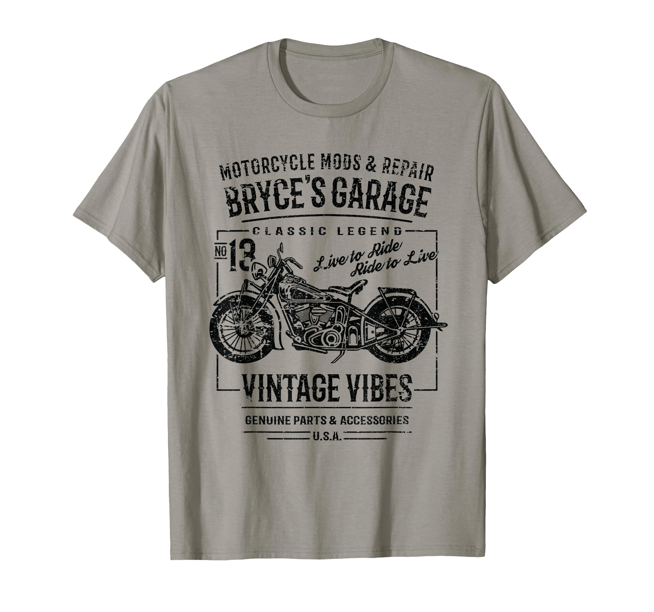 Bryces Garage Motorcycle Name Bryce T-Shirt - Novelty Apparel Men Women - T-Shirt, Sweatshirt, Hoodie