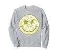 Green Happy Face Checkered Pattern Sweatshirt - Novelty Apparel Unisex - T-Shirt, Sweatshirt, Hoodie