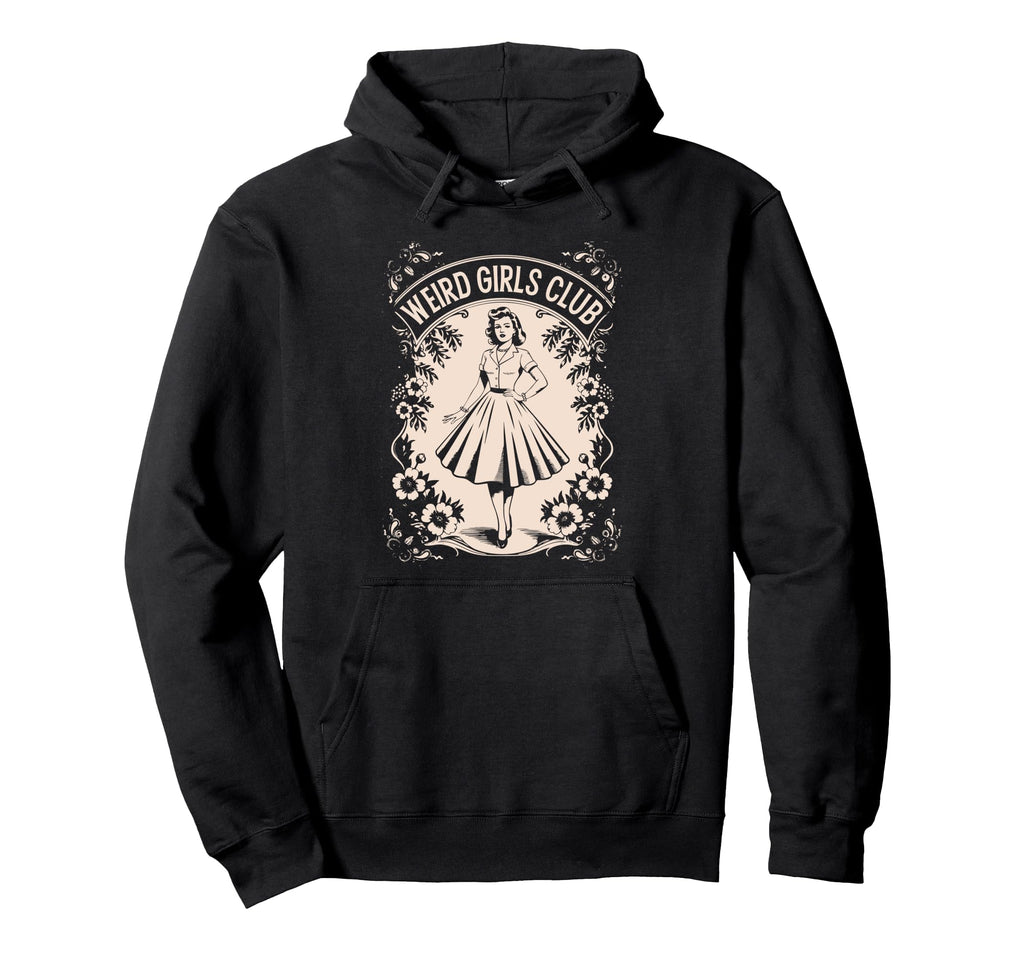 Weird Club Gothic Floral Alt Hoodie - Casual Everyday Wear Men Women - T-Shirt, Sweatshirt, Hoodie