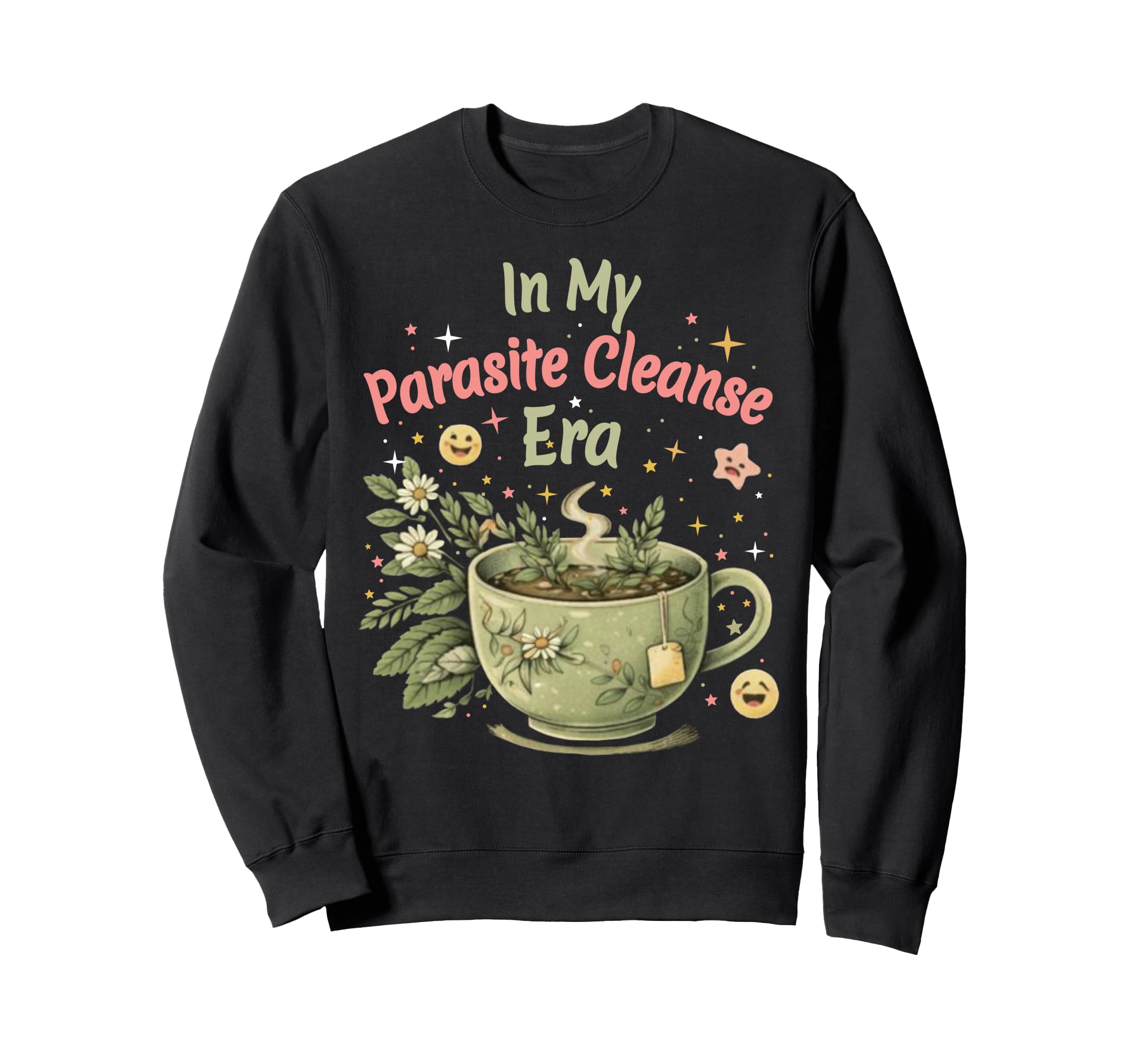 Funny Wellness Vibes Aesthetic Tea Sweatshirt - Minimalist Print Men Women - T-Shirt, Sweatshirt, Hoodie