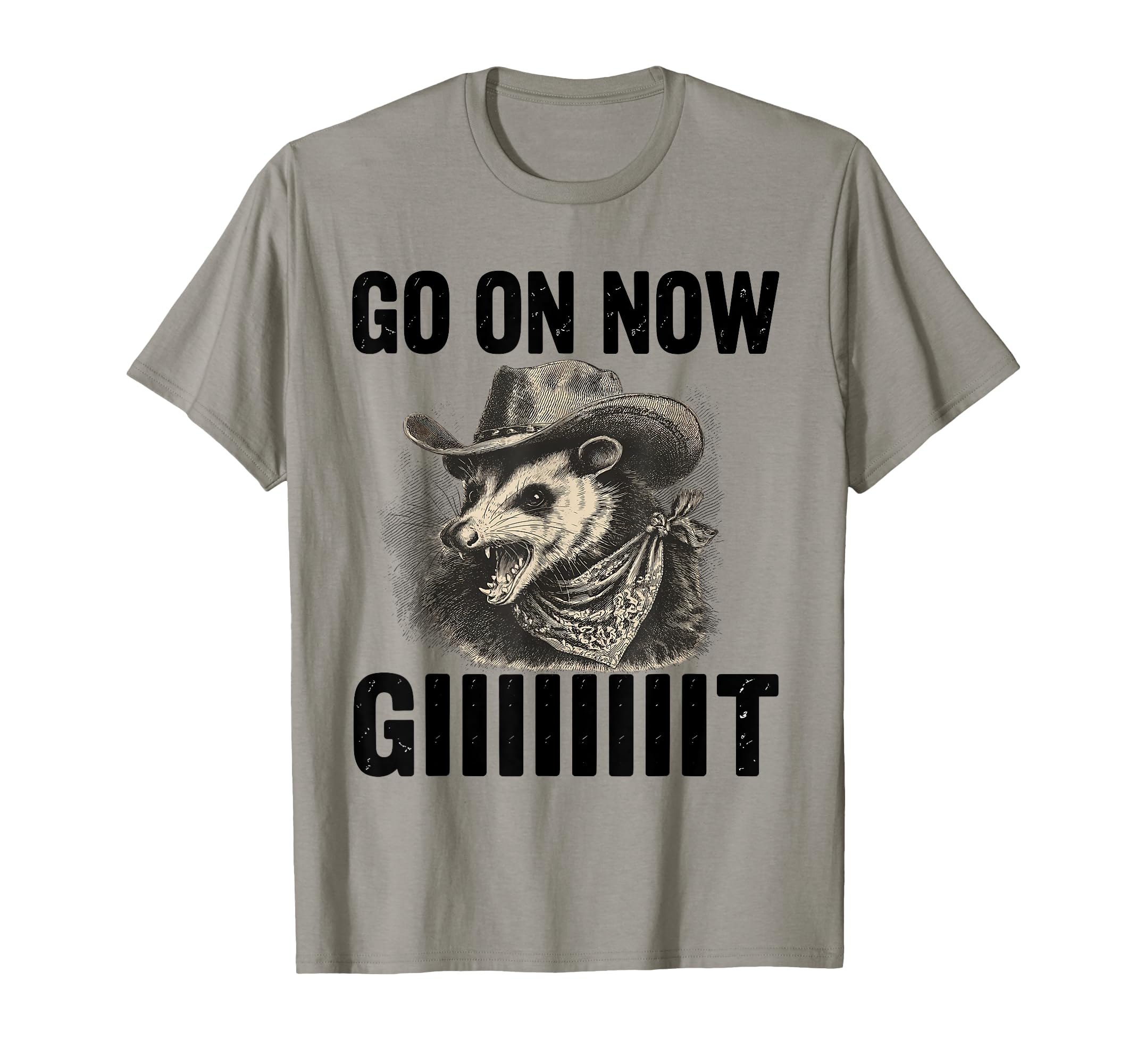 Go Now Git Western Country Possum T-Shirt - Custom Art Print Men Women - T-Shirt, Sweatshirt, Hoodie