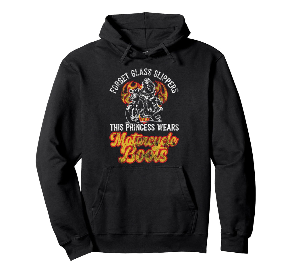 Motorcycle Biker Female Forget Glass Hoodie - Aesthetic Graphic for Adults - T-Shirt, Sweatshirt, Hoodie