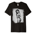 Pinup Bikini Pinup B W Grunge T-Shirt - Novelty Apparel Unisex - T-Shirt, Sweatshirt, Hoodie