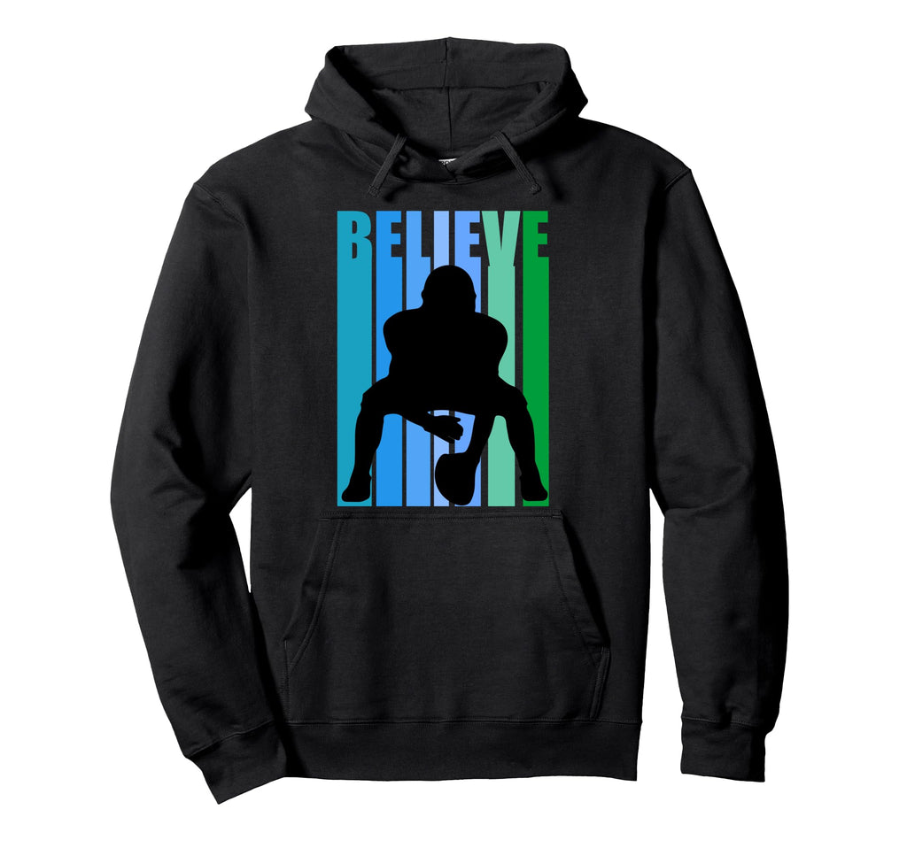 American Football Mens Distressed Blue Hoodie - Unique Graphic Unisex - T-Shirt, Sweatshirt, Hoodie