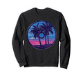 Palm Tree Vinyl Record Vaporwave Music Sweatshirt - Novelty Apparel Unisex - T-Shirt, Sweatshirt, Hoodie