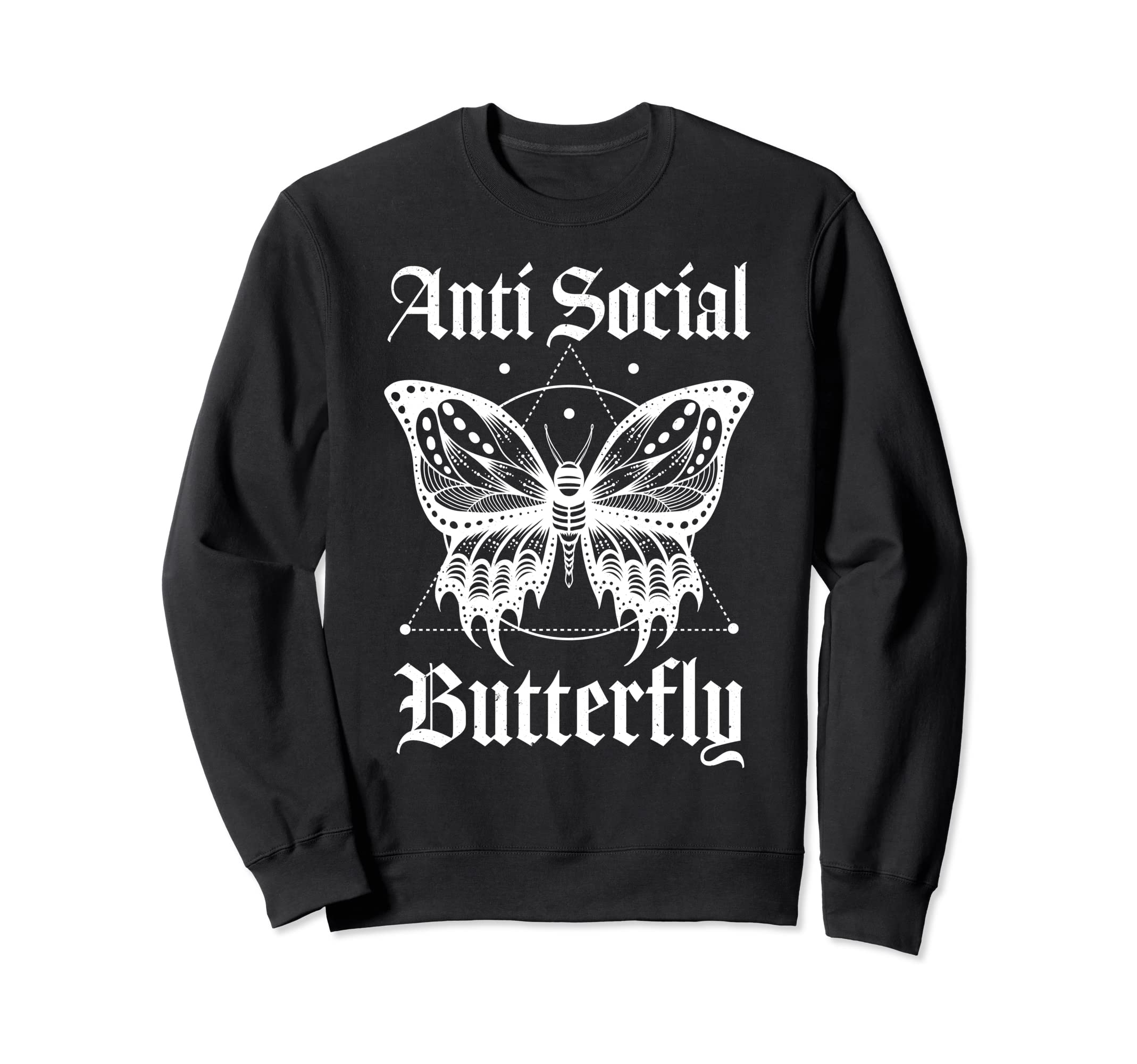 Anti Social Butterfly Sweatshirt - Aesthetic Graphic Unisex - T-Shirt, Sweatshirt, Hoodie