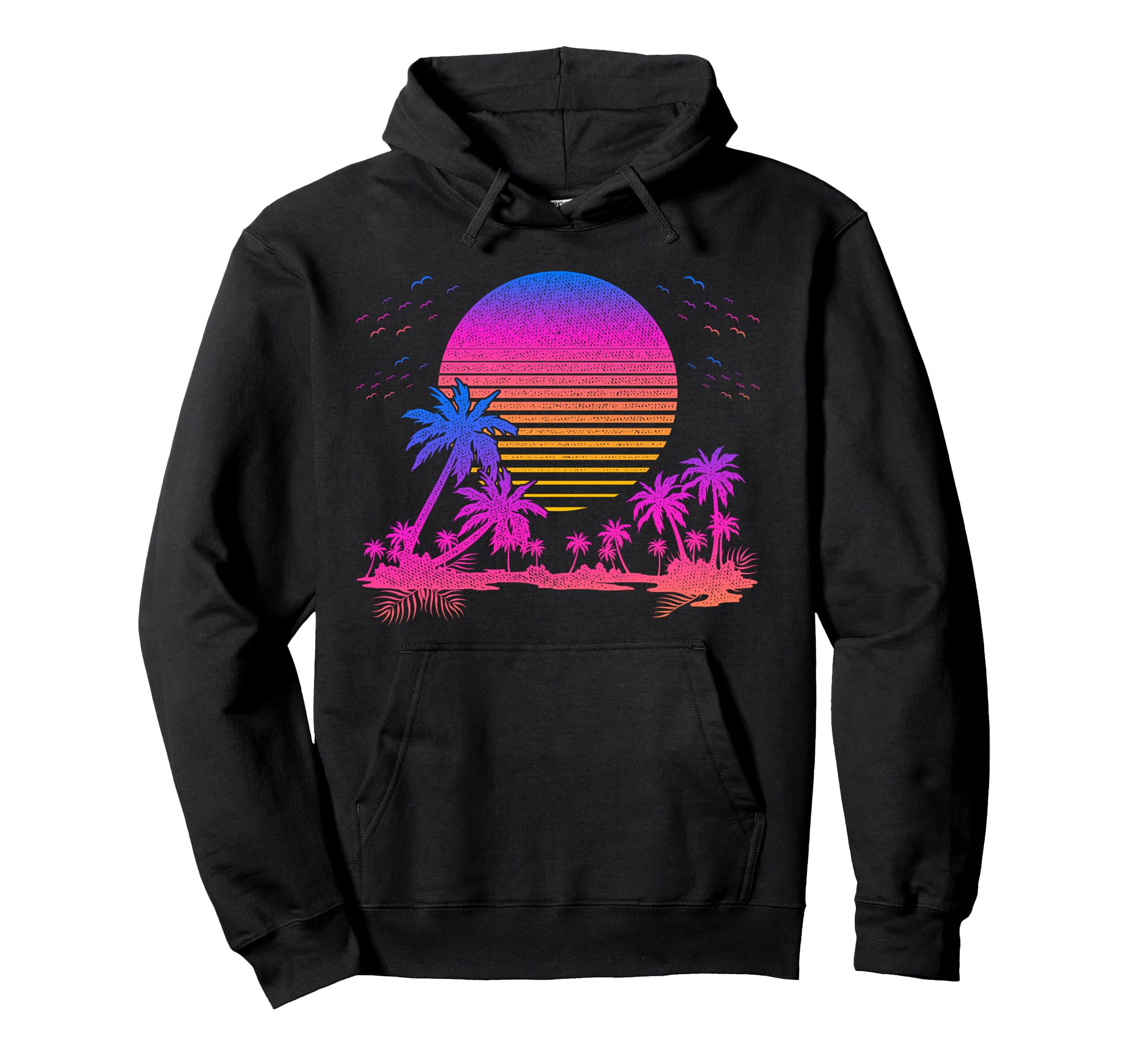 90S Vaporwave Art Palms 80S Aesthetic Hoodie - Aesthetic Graphic Unisex - T-Shirt, Sweatshirt, Hoodie