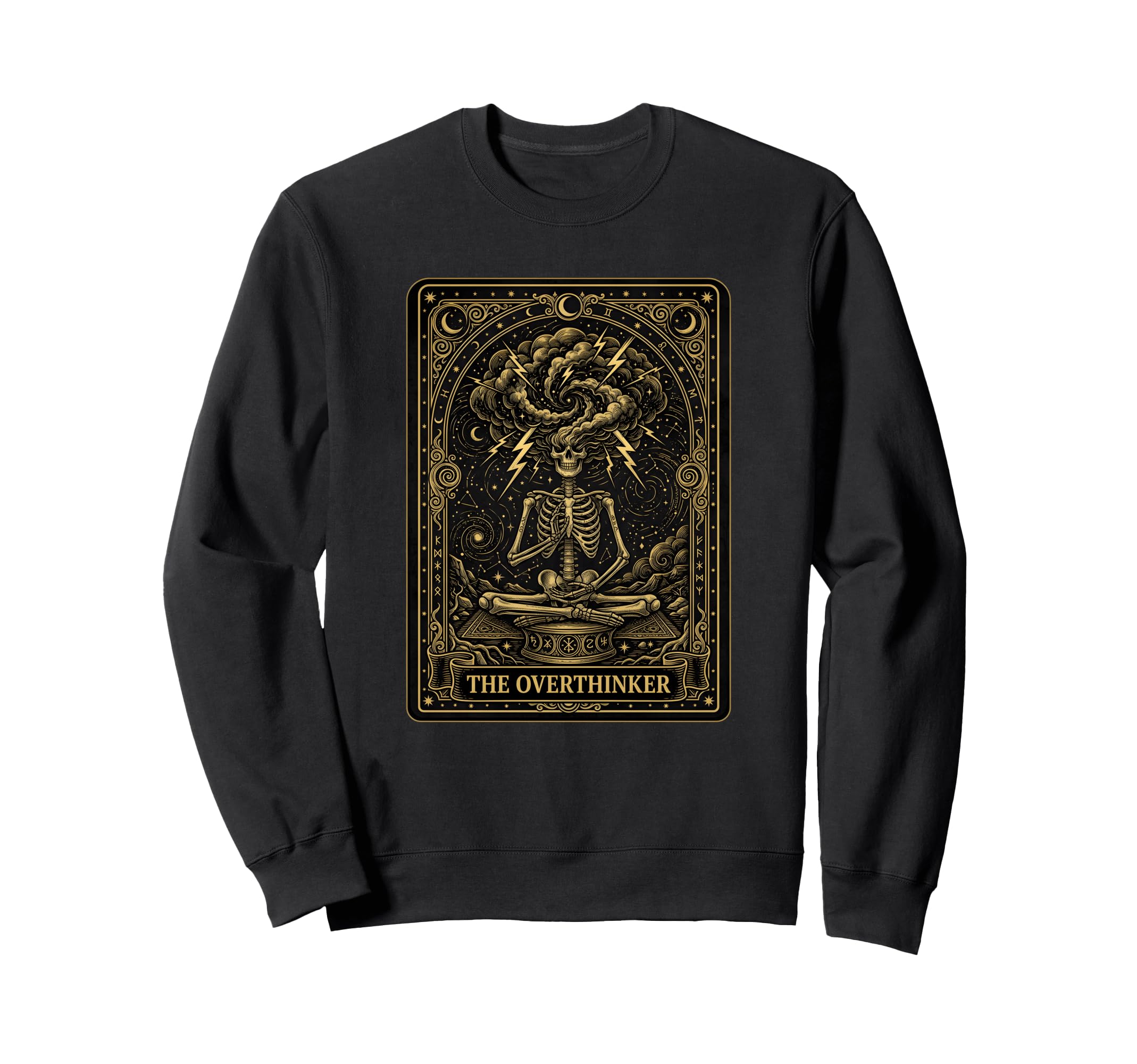 Funny Tarot Card Overthinker Sweatshirt - Casual Everyday Wear Unisex - T-Shirt, Sweatshirt, Hoodie