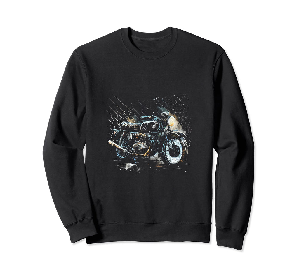 Stylish Motorcycle Sweatshirt - Fun Novelty Design for Adults - T-Shirt, Sweatshirt, Hoodie