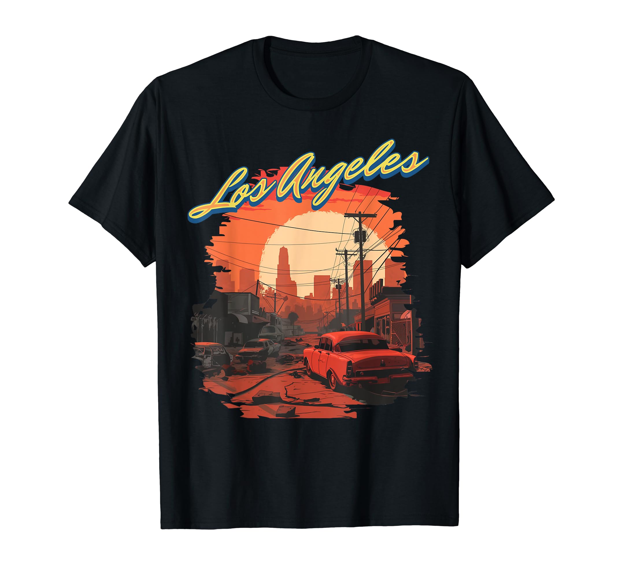 Los Angeles La Post Apocalyptic T-Shirt - Graphic Print Unisex - T-Shirt, Sweatshirt, Hoodie