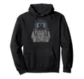 Tibetan Mastiff Wearing Motorcycle Hoodie - Casual Everyday Wear Men Women - T-Shirt, Sweatshirt, Hoodie