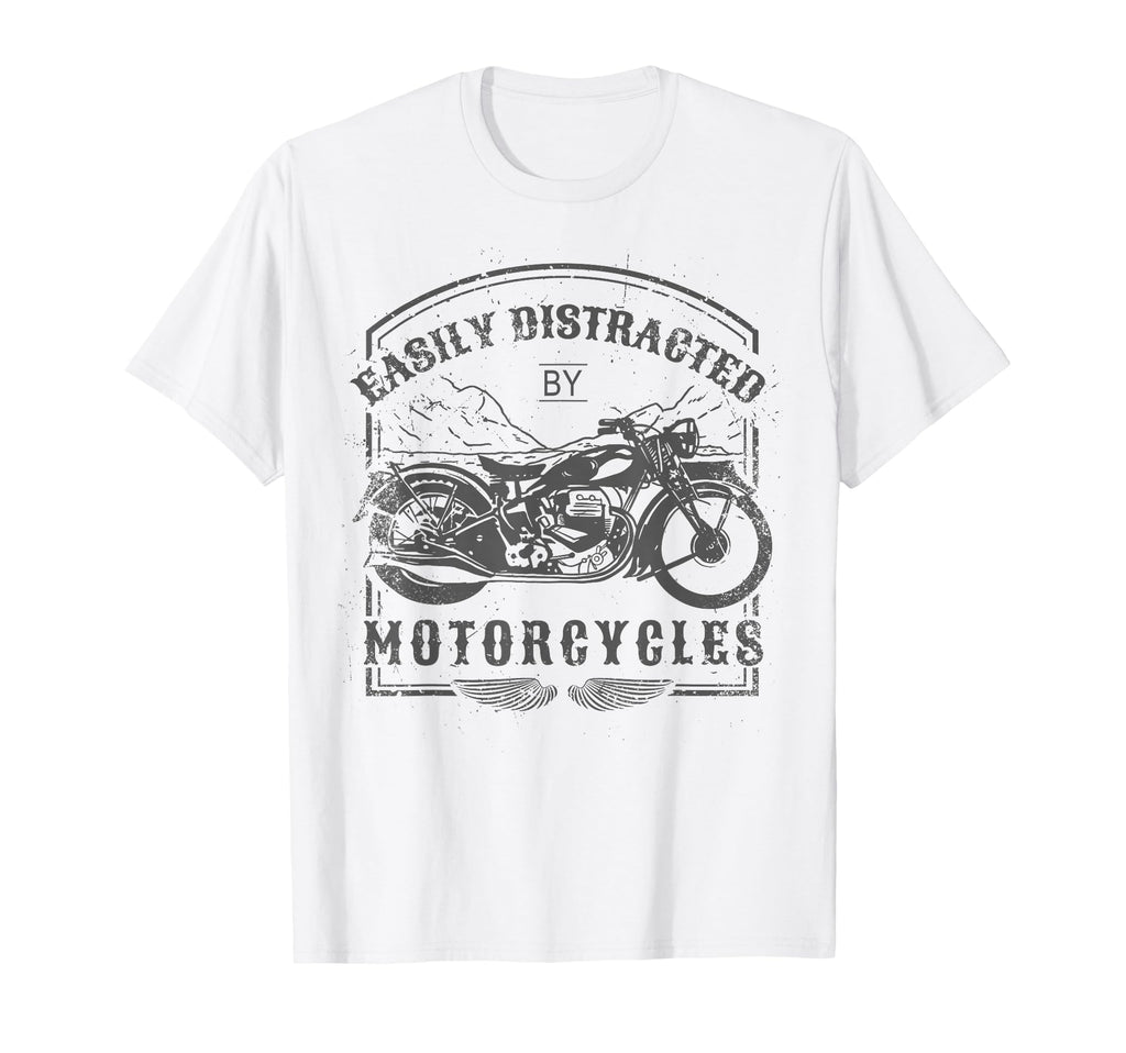 Easily Distracted Motorcycles Motorcycle T-Shirt - Minimalist Print Unisex - T-Shirt, Sweatshirt, Hoodie