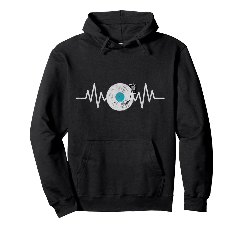 Music Disk Jockey Dj Vinyl Record Playing Hoodie - Unique Graphic Unisex - T-Shirt, Sweatshirt, Hoodie