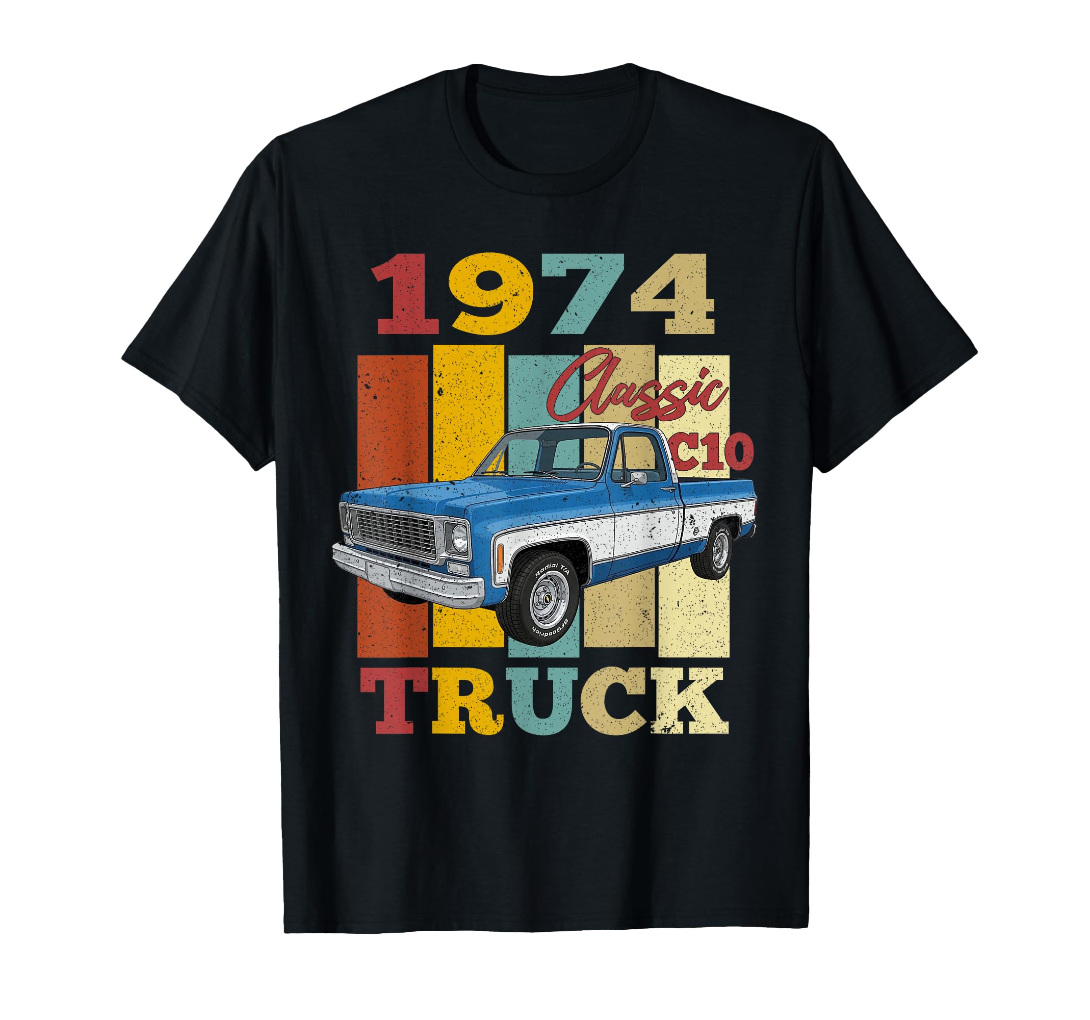 1974 C10 Truck 74 Silhouette Old Hot T-Shirt - Streetwear Style Men Women - T-Shirt, Sweatshirt, Hoodie