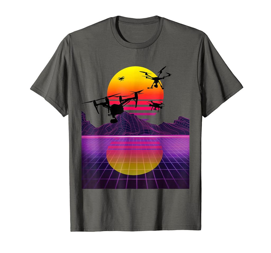 Funny Drone Pilots Outrun Synthwave T-Shirt - Streetwear Style for Adults - T-Shirt, Sweatshirt, Hoodie