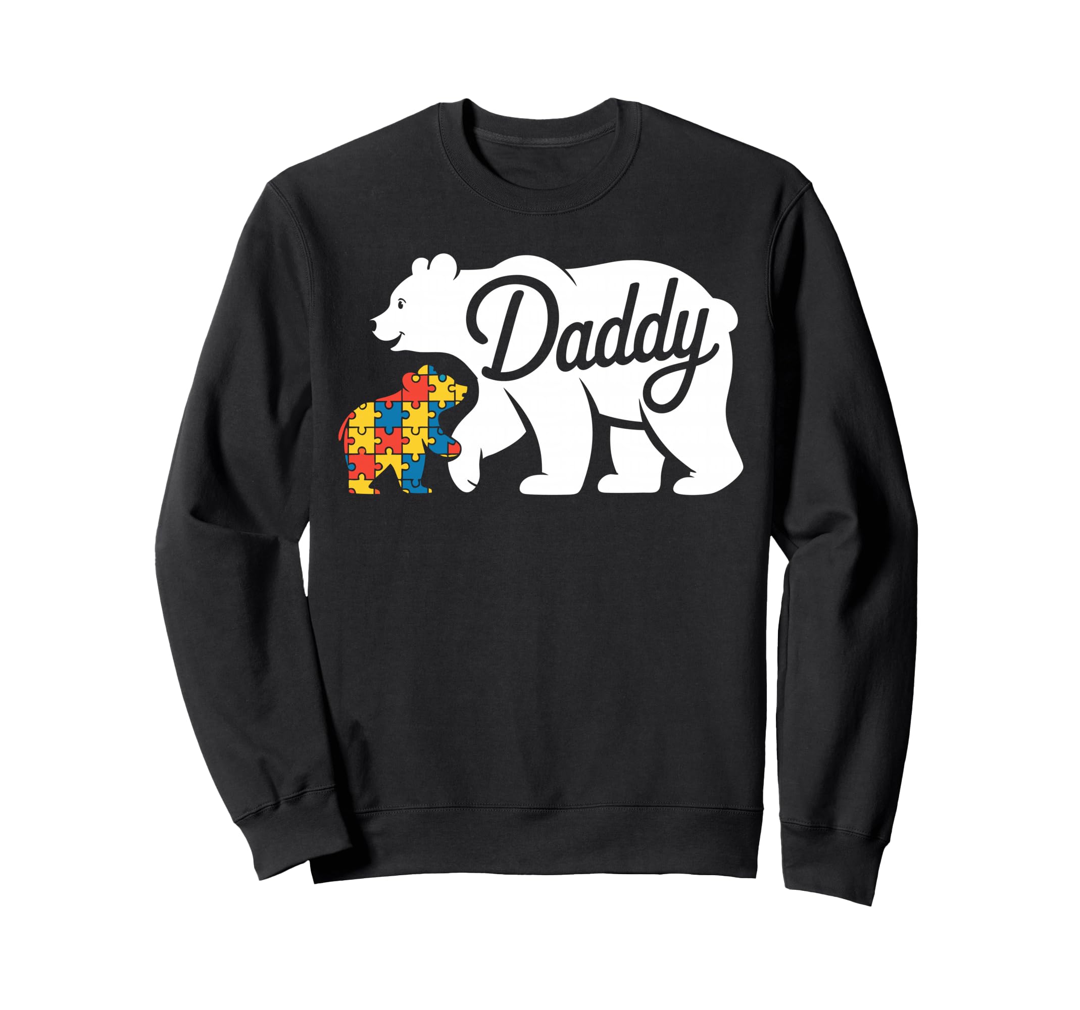 Father Autism Dad Autistic Child Sweatshirt - Minimalist Print Men Women - T-Shirt, Sweatshirt, Hoodie