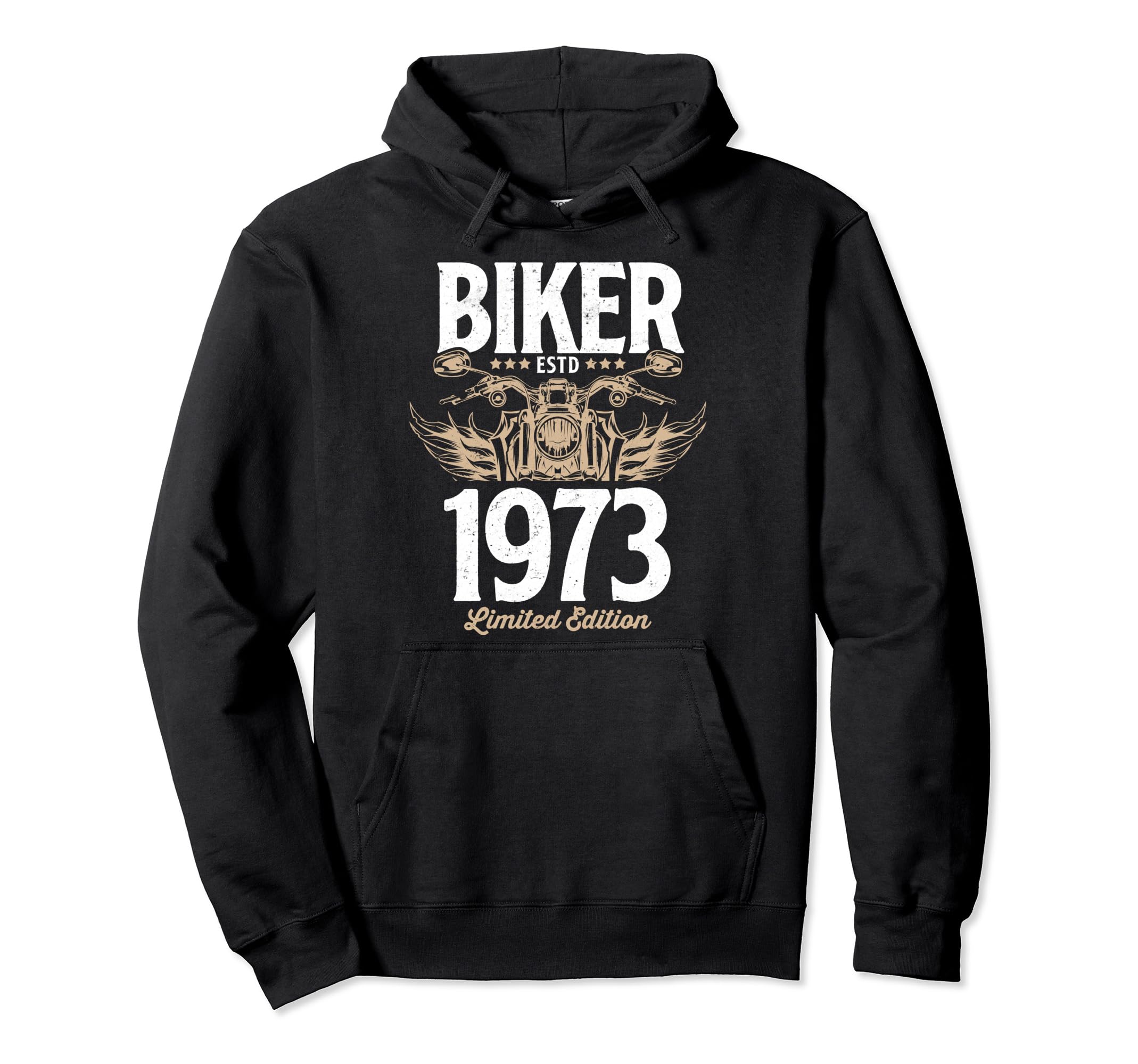 Biker Motorcycle Lover Born 1973 Hoodie - Streetwear Style Men Women - T-Shirt, Sweatshirt, Hoodie