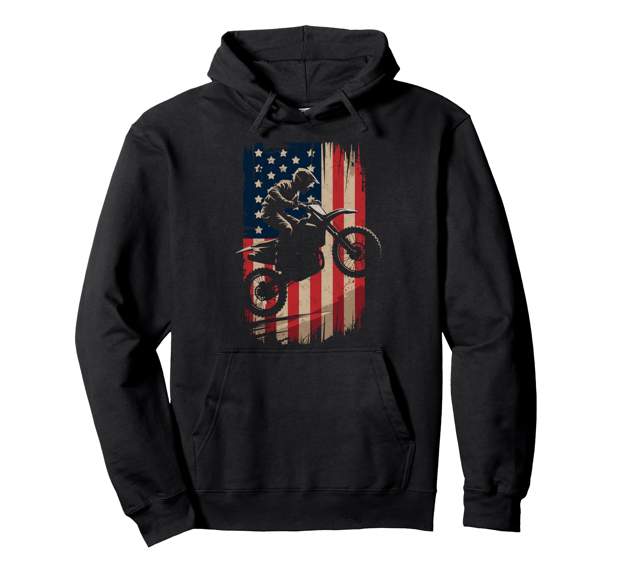 Us Flag Biker Riding Lover Motorcycle Hoodie - Streetwear Style for Adults - T-Shirt, Sweatshirt, Hoodie