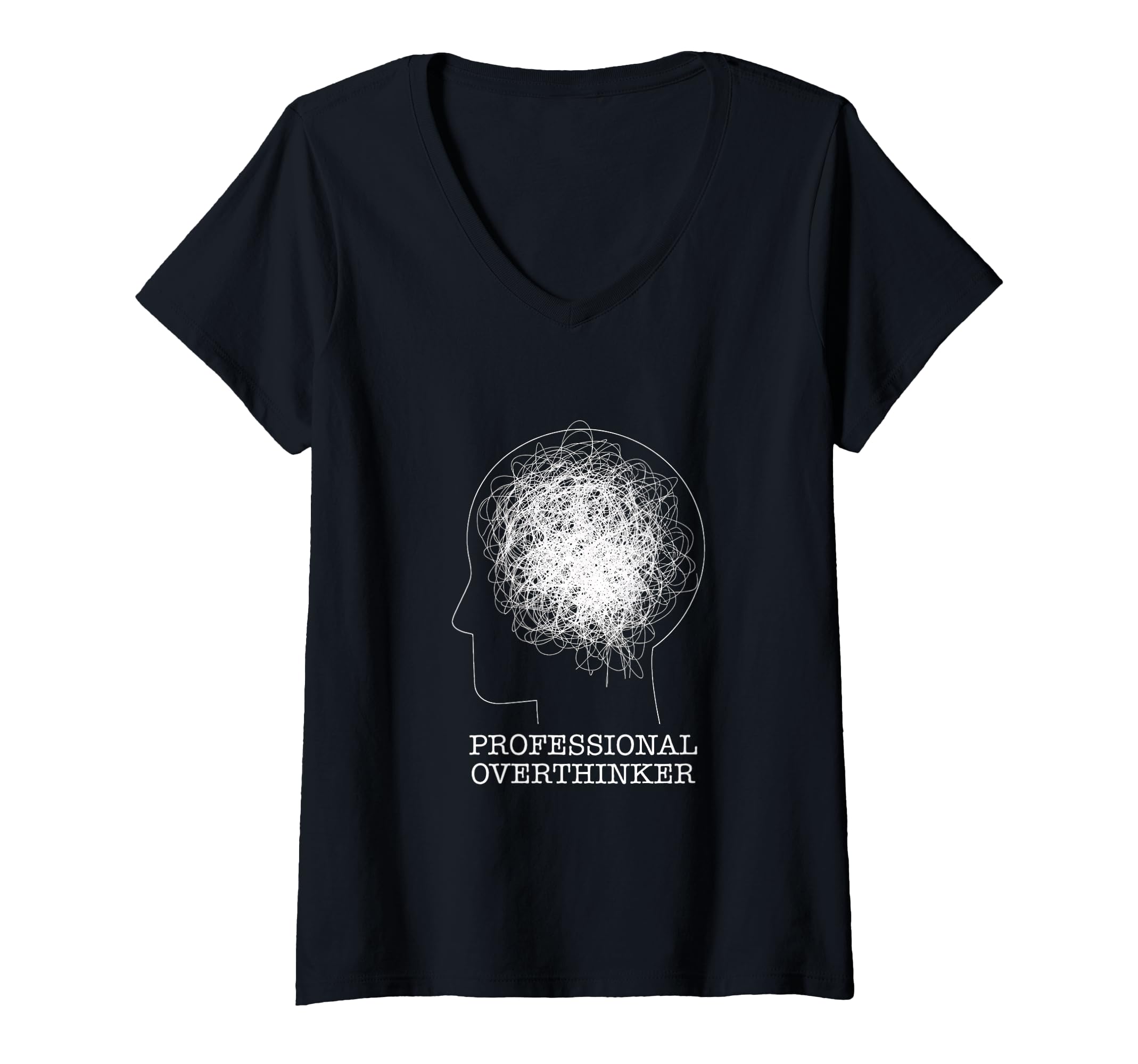 Womens Professional Overthinker Novelty T-Shirt - Trendy Graphic Men Women - T-Shirt, Sweatshirt, Hoodie