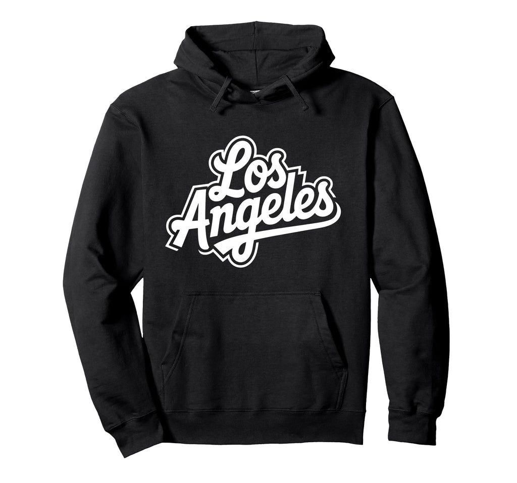 Los Angeles California Usa Cursive Hoodie - Aesthetic Graphic Unisex - T-Shirt, Sweatshirt, Hoodie