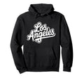 Los Angeles California Usa Cursive Hoodie - Aesthetic Graphic Unisex - T-Shirt, Sweatshirt, Hoodie