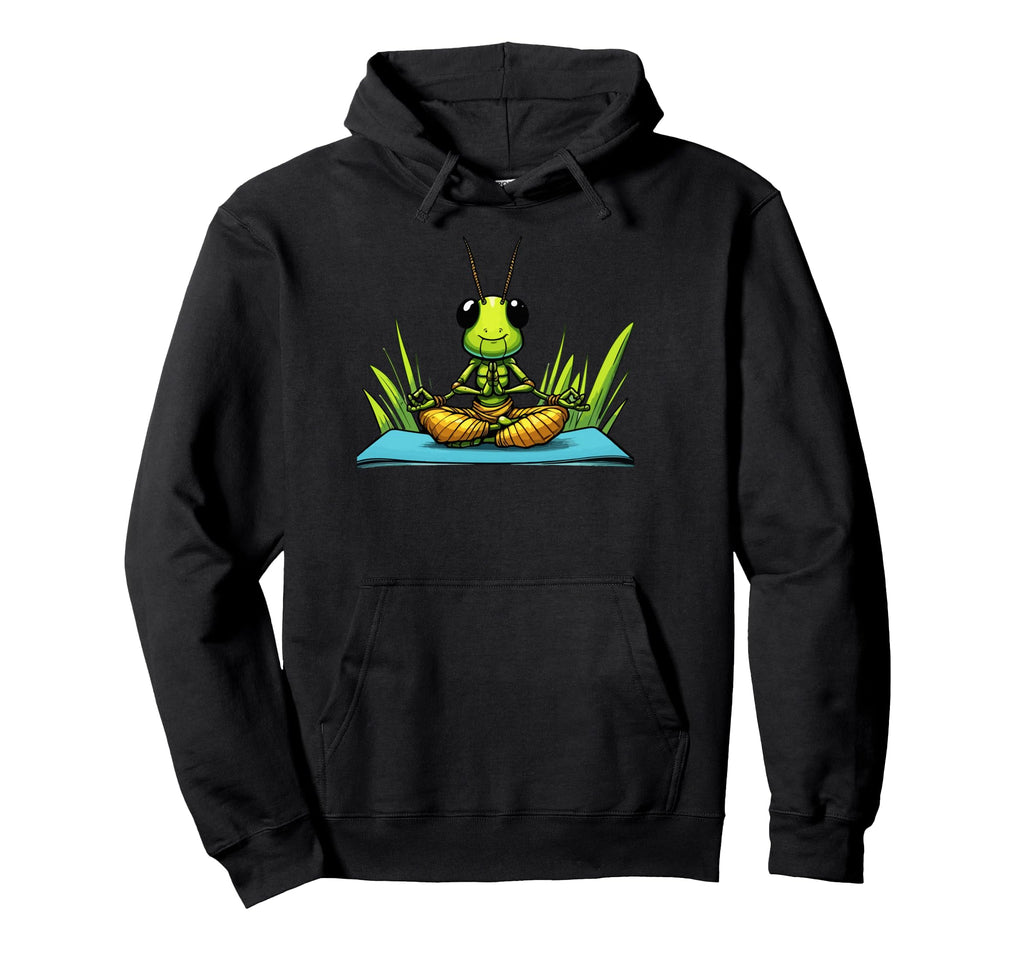 Meditation Grasshopper Yoga Pose Hoodie - Minimalist Print Men Women - T-Shirt, Sweatshirt, Hoodie