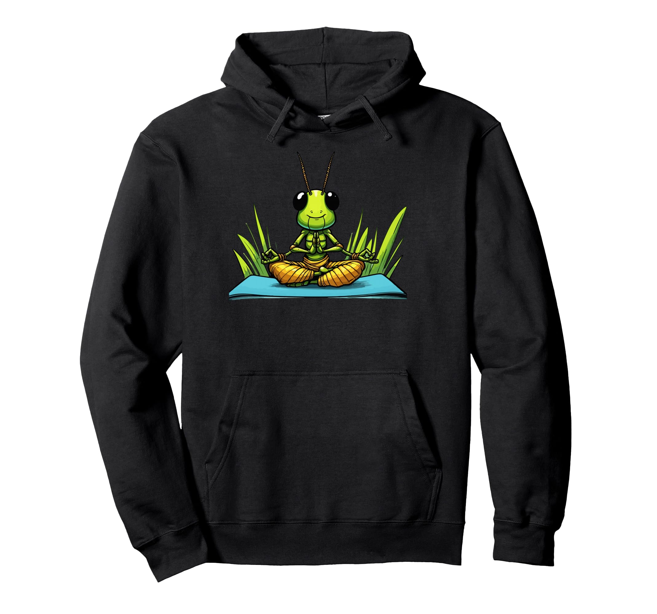 Meditation Grasshopper Yoga Pose Hoodie - Minimalist Print Men Women - T-Shirt, Sweatshirt, Hoodie