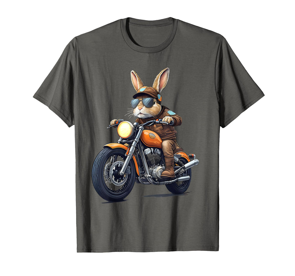Easter Day Motorbike Bunny Rabbits T-Shirt - Unique Graphic for Adults - T-Shirt, Sweatshirt, Hoodie