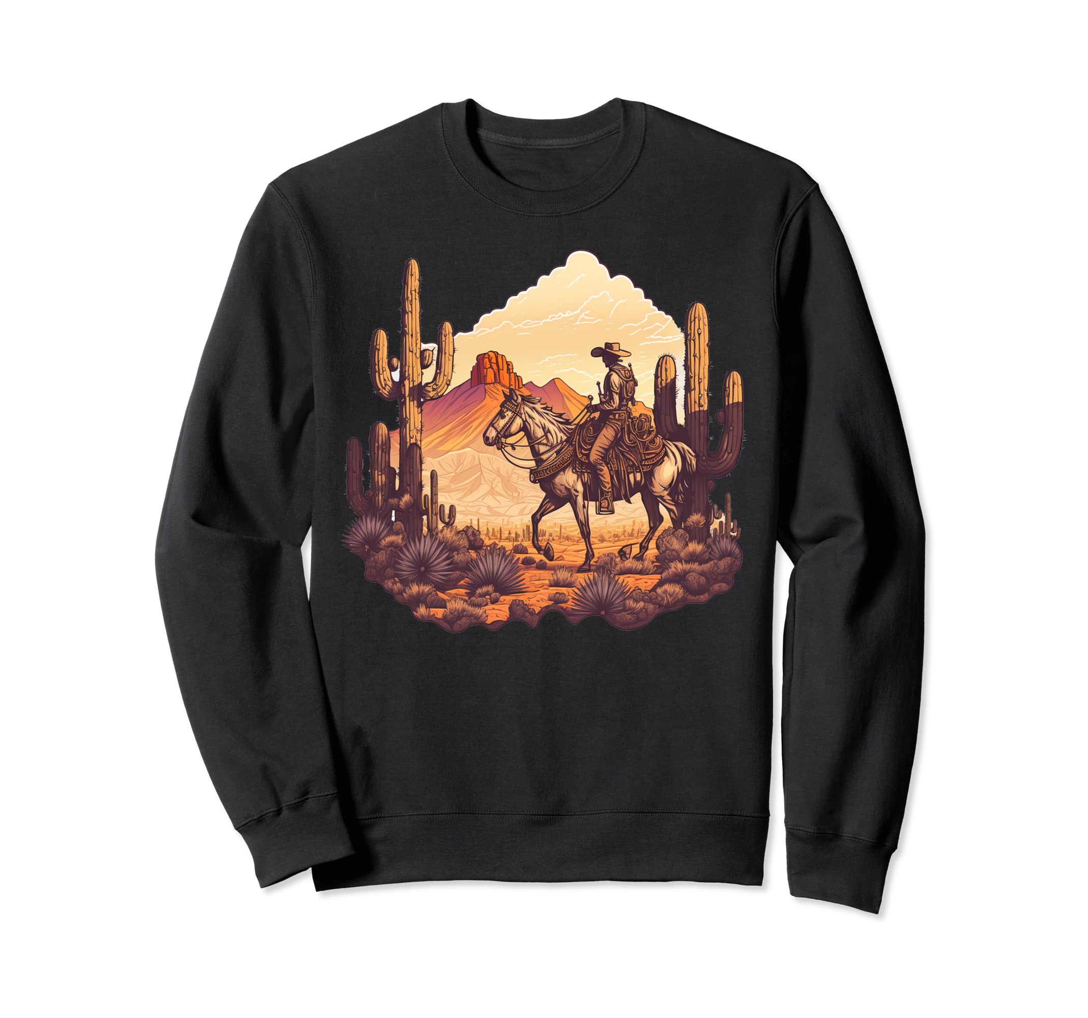Cowboy T Shirts Horse Riding Western Sweatshirt - Graphic Print Men Women - T-Shirt, Sweatshirt, Hoodie