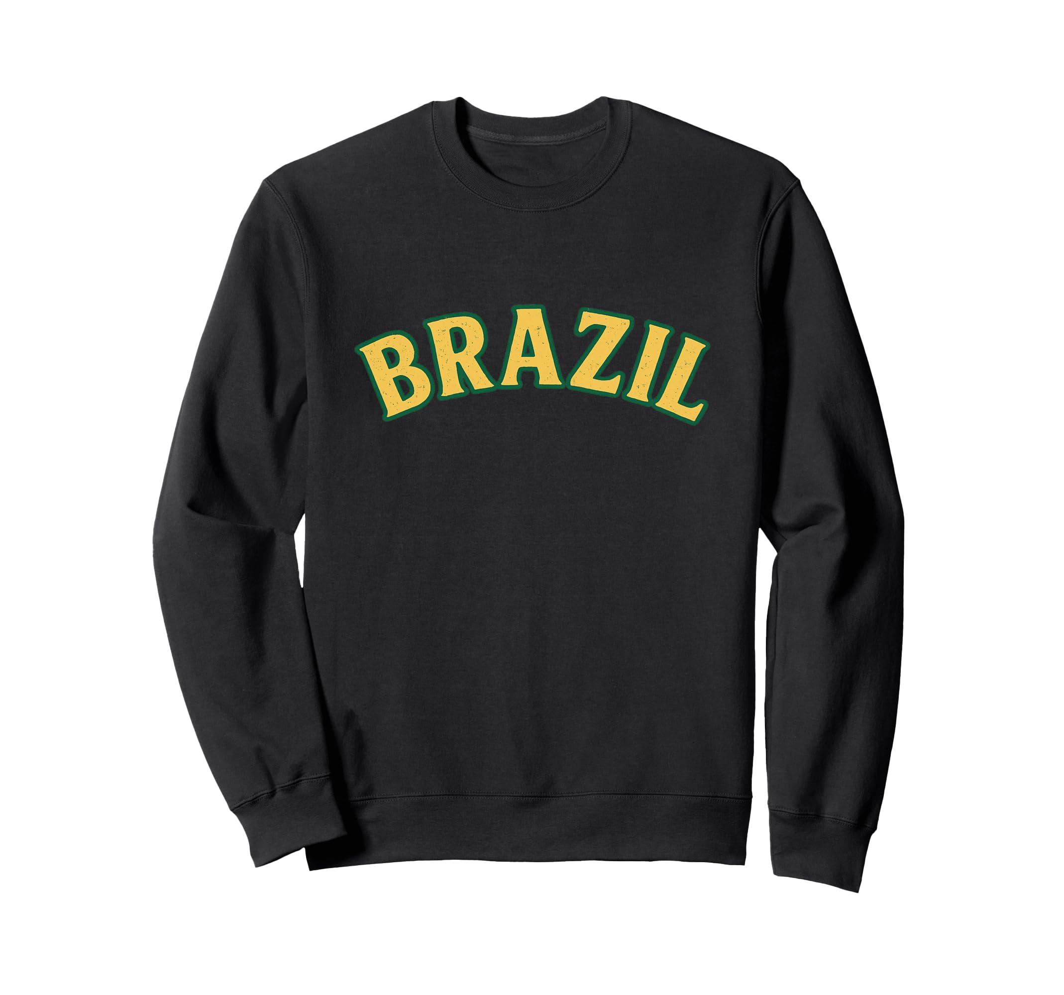 Brazil Yellow Green Typography Sweatshirt - Unique Graphic Unisex - T-Shirt, Sweatshirt, Hoodie
