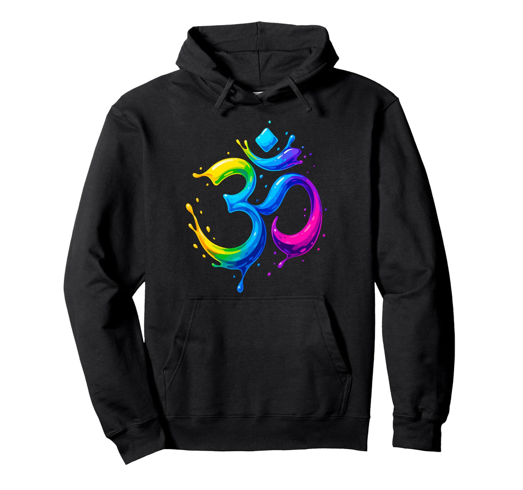Rainbow Om Symbol Aum Chakra Yoga Hoodie - Streetwear Style for Adults - T-Shirt, Sweatshirt, Hoodie