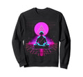 Synthwave Alien Buddha Cyberpunk Sweatshirt - Aesthetic Graphic for Adults - T-Shirt, Sweatshirt, Hoodie