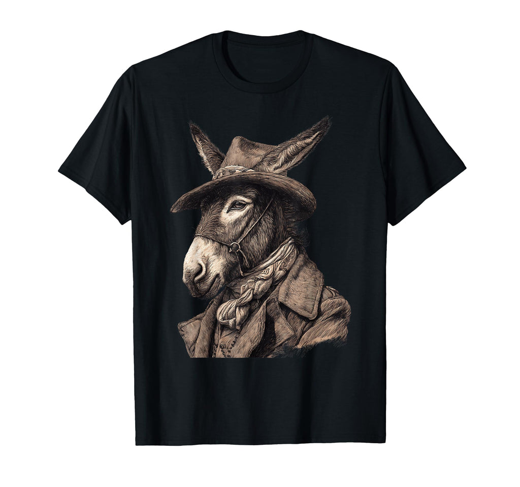Country Cowboy Donkey Rodeo Cowgirl T-Shirt - Streetwear Style Unisex - T-Shirt, Sweatshirt, Hoodie