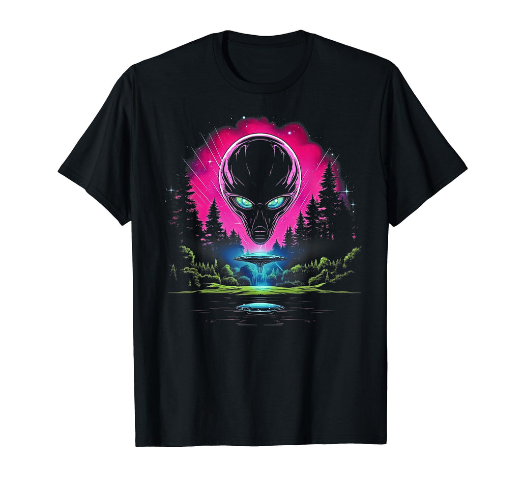 Synthwave Alien Cyberpunk 80S Sci Fi T-Shirt - Trendy Graphic for Adults - T-Shirt, Sweatshirt, Hoodie