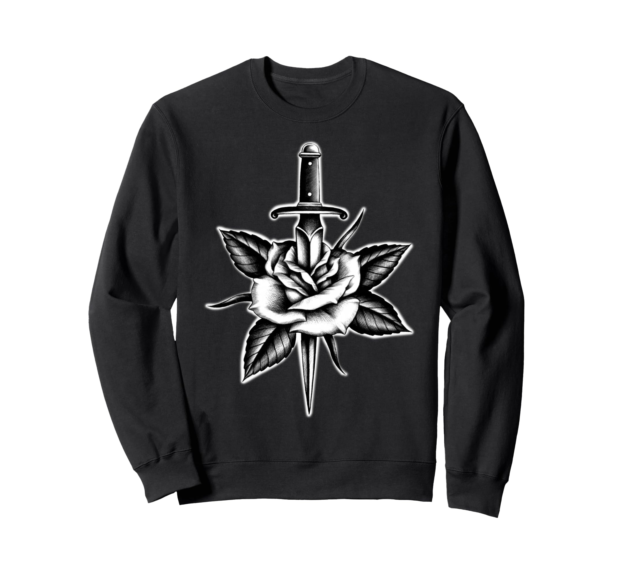 Rose And Dagger American Sweatshirt - Fun Novelty Design for Adults - T-Shirt, Sweatshirt, Hoodie