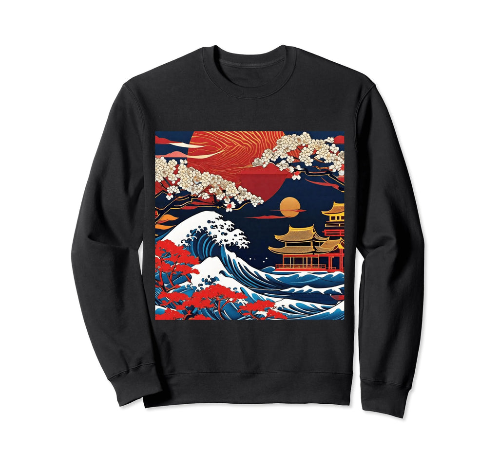 Surreal Landscape Nihonga Artistic Sweatshirt - Custom Art Print Men Women - T-Shirt, Sweatshirt, Hoodie