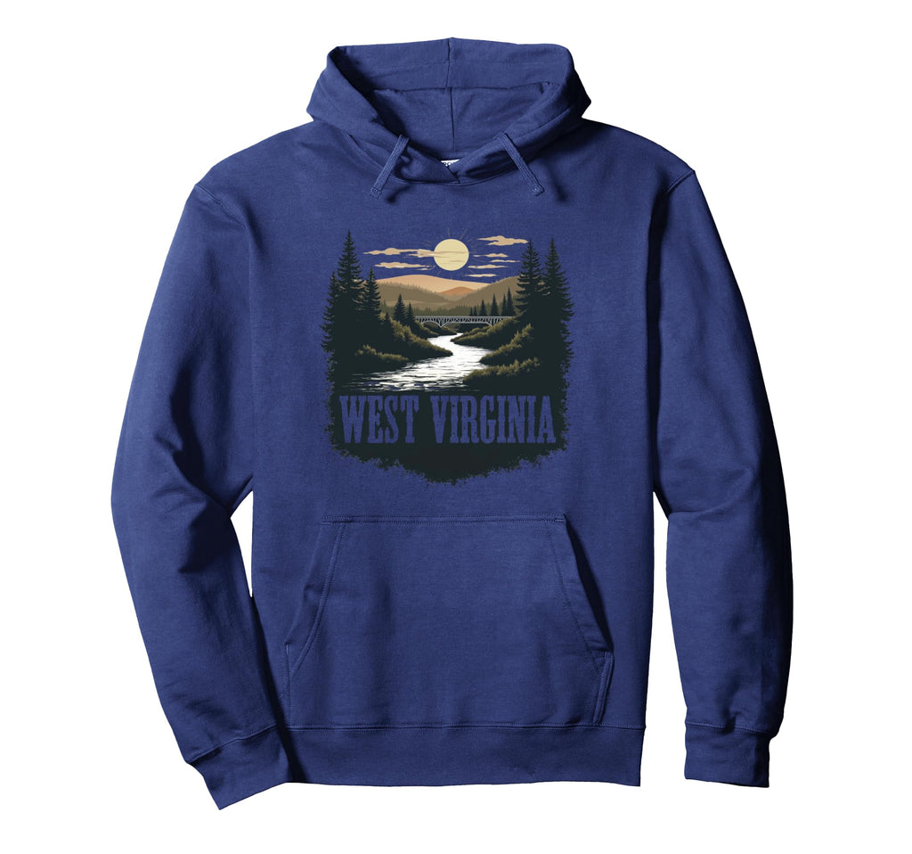 West Virginia Landscape Souvenir Hoodie - Casual Everyday Wear for Adults - T-Shirt, Sweatshirt, Hoodie