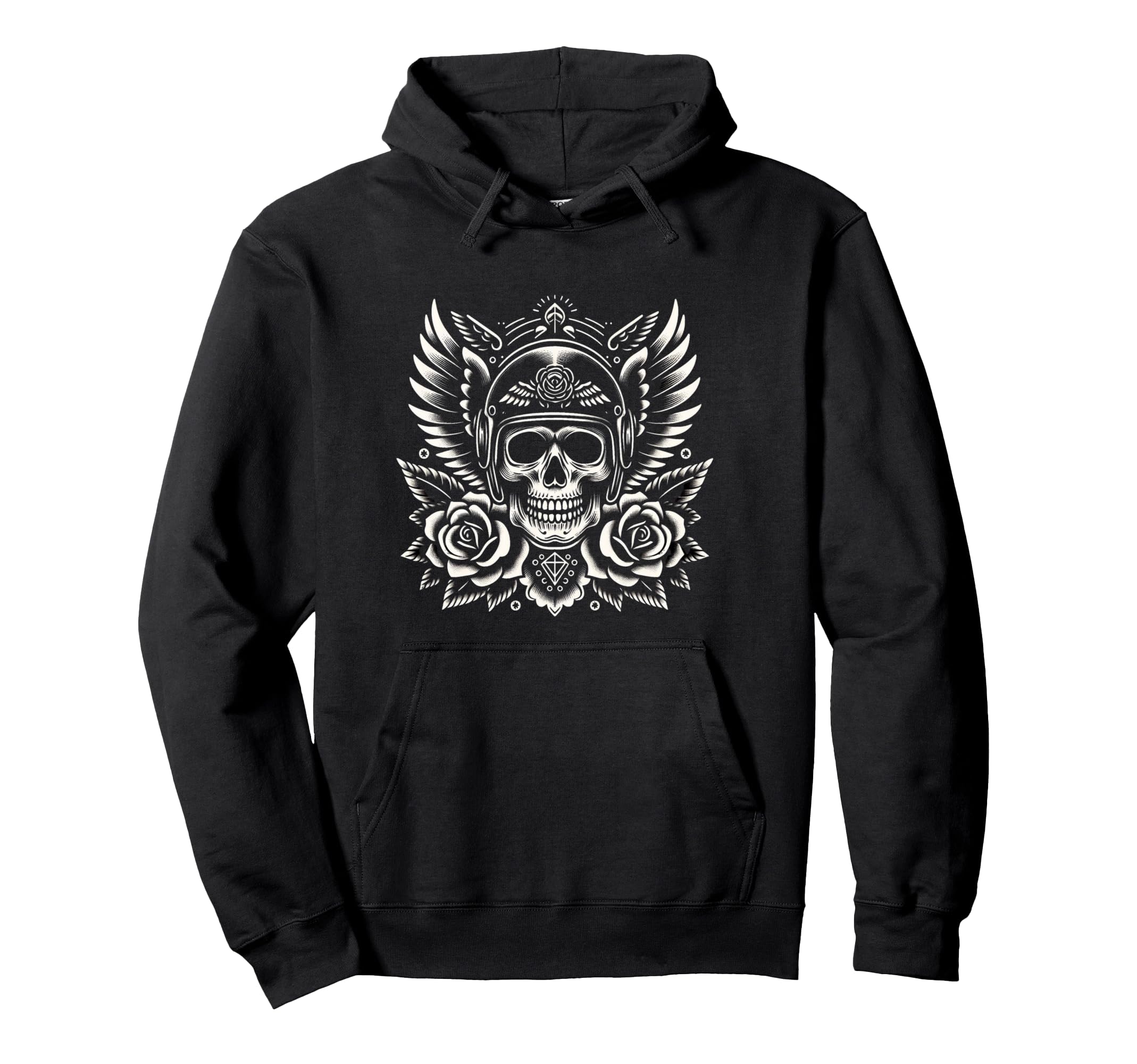 Biker Motorcycle Skull Legend Hoodie - Graphic Print Men Women - T-Shirt, Sweatshirt, Hoodie