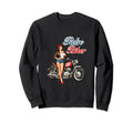 Biker Motorcycle Pin Up Sweatshirt - Custom Art Print for Adults - T-Shirt, Sweatshirt, Hoodie