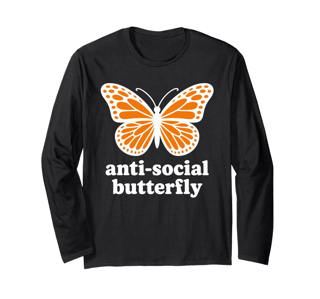 Antisocial Butterfly T-Shirt - Trendy Graphic Unisex - T-Shirt, Sweatshirt, Hoodie
